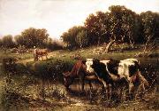 unknow artist Cattle in a Pool Sweden oil painting artist